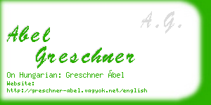 abel greschner business card